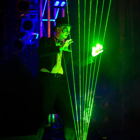 Spectacle de Harpe Laser