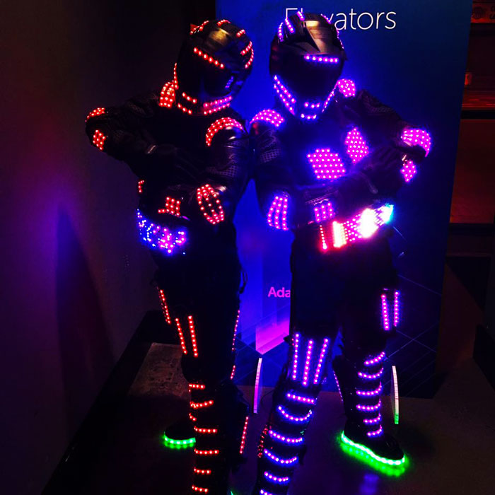 USA Dancing LED Robots - Book Robots On Stilts | US