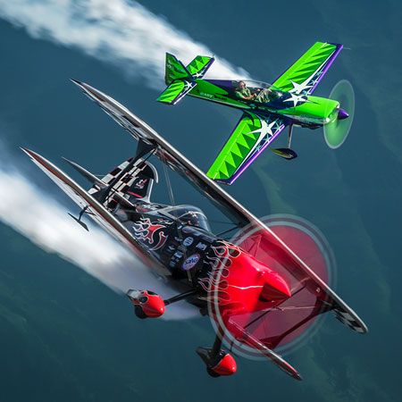 Flugzeug-Stuntshow