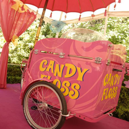 Mobile Zuckerwatte-Dreirad