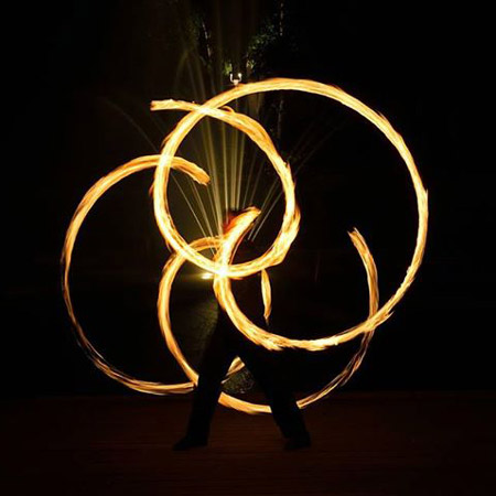 Feuershow Polen