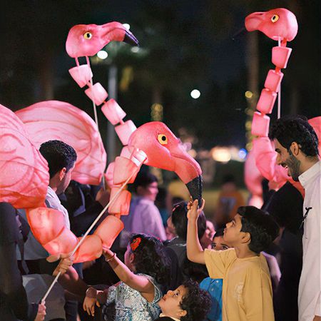 Roaming Flamingo Puppets