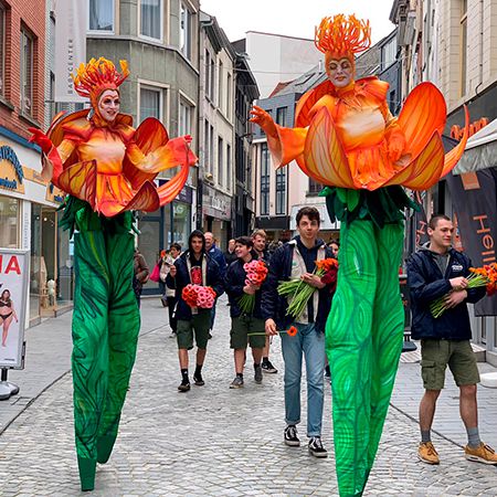 Lotus Flower Stilt Walkers