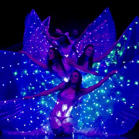 Bambini LED Ali Di Farfalla Costumi Di Danza Del Ventre