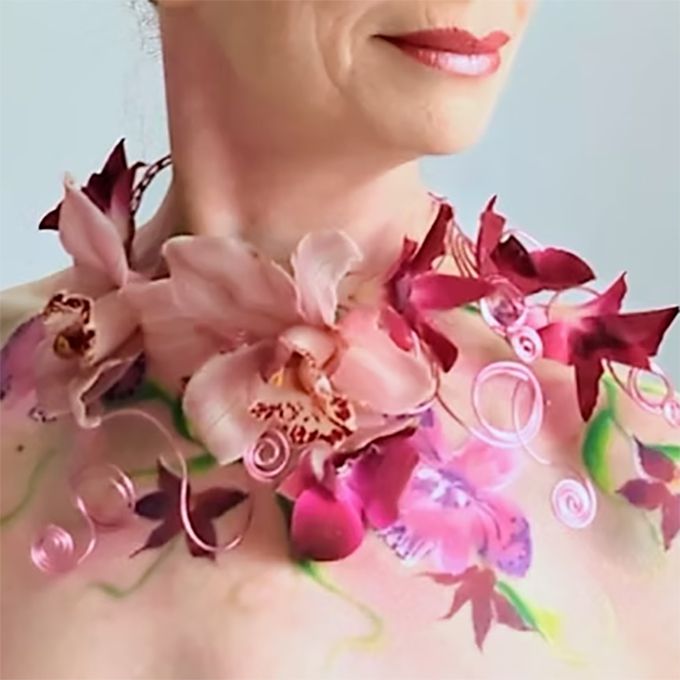 Wearable Floral Body & Face Art