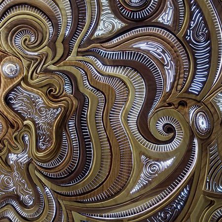 Intricate Wooden LED Sculptures