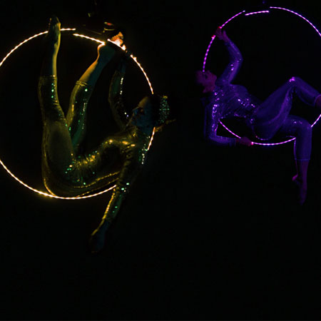 LED Aerial Hoop Duo