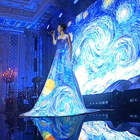 Video Mapped Opera Singer