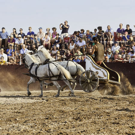Spettacolo dei gladiatori romani