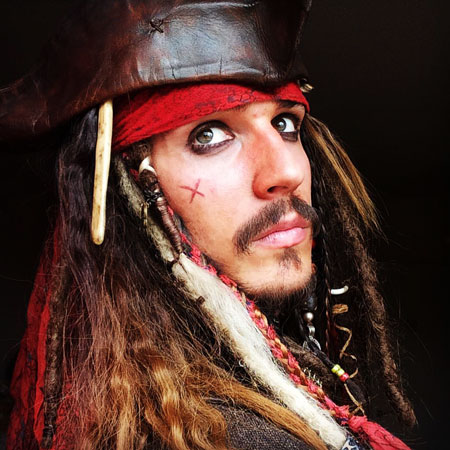 Impersonador de Jack Sparrow del Reino Unido