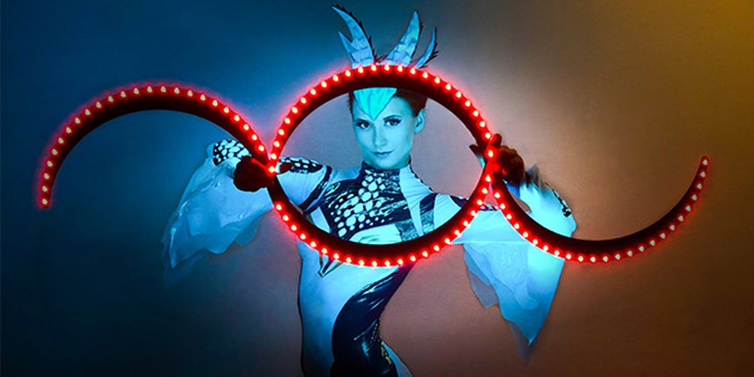 LED Dancer Brings Light And Technology Together At A Gala Dinner In Prague