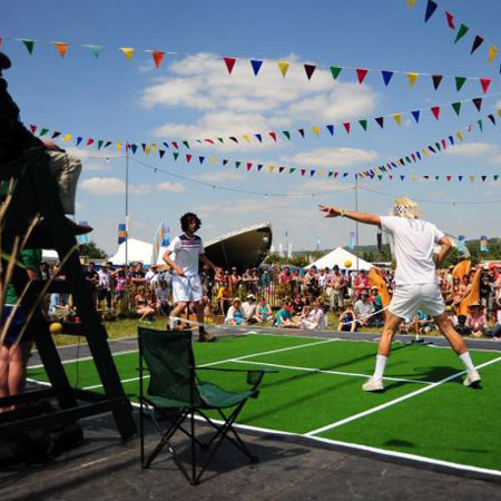 Spectacle de tennis comique