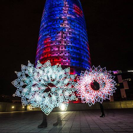LED Poi Spinners Barcellona