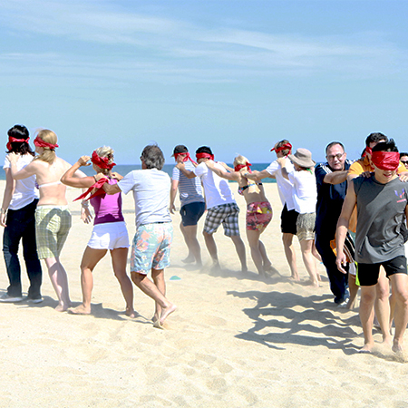 Jeux de plage à Barcelone