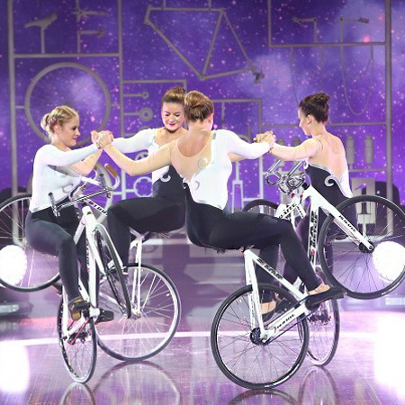 Female Acrobatic Bike Show