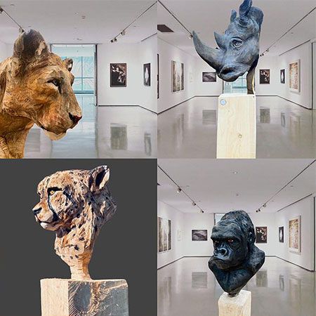 Sculture di animali in legno