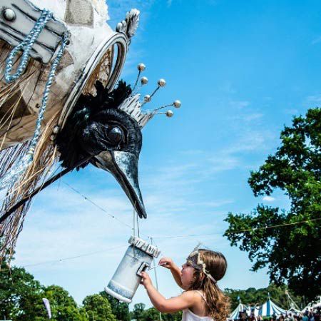 Interactive Giant Bird Puppets