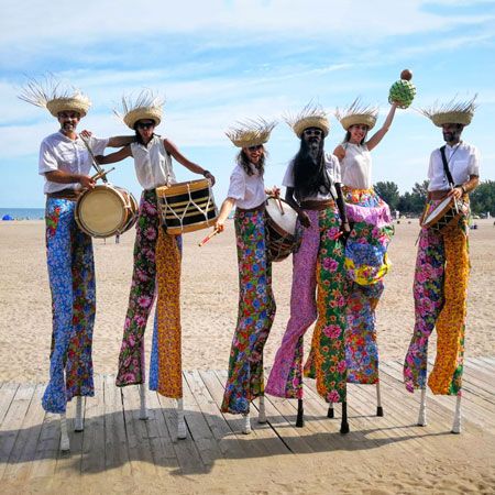 Stilt Walking Samba Band