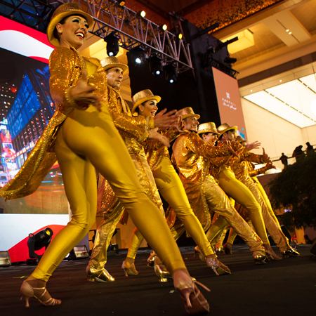 Gold Cabaret Dancers