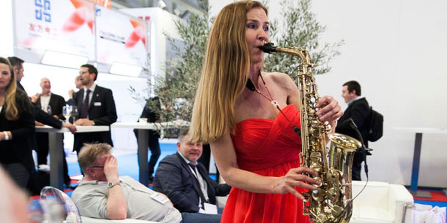 Scarlett's Saxophonist WOWs Crowds At CWIEME Berlin 2015