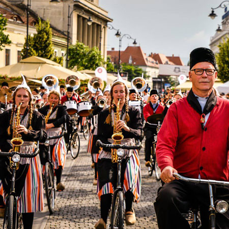 Niederländische Fahrrad-Marching-Band