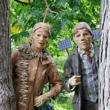 Roaming Wooden Couple