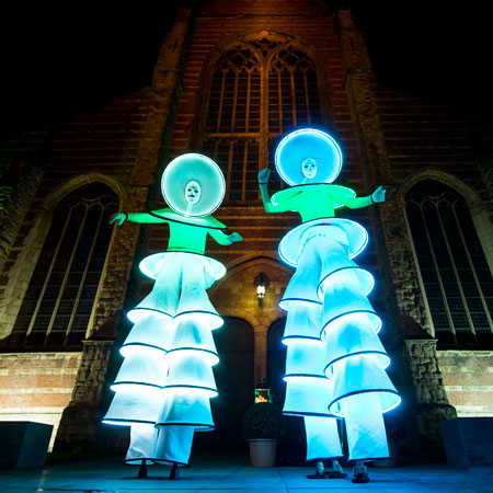 Led cheap stilt walkers