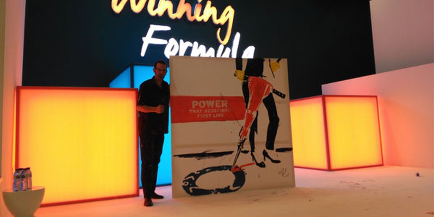 Speed Painting Success At Barcelona Corporate Event