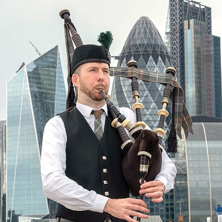 Traditional Bagpiper London
