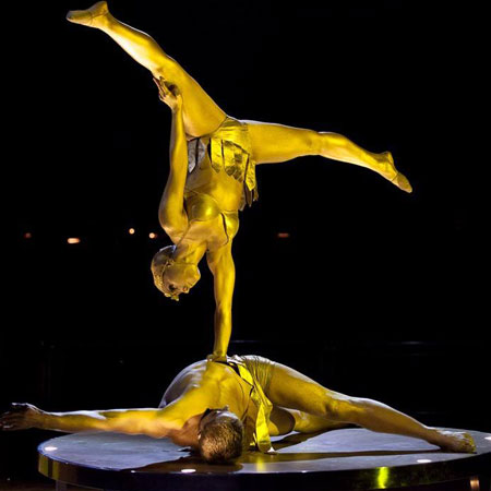 Dramatic Hand Balancing Duo