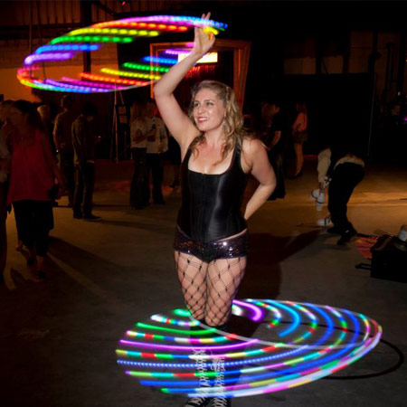 Hula hoop shop dance performance