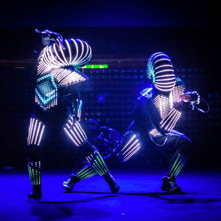 Futuristic LED Robot Show