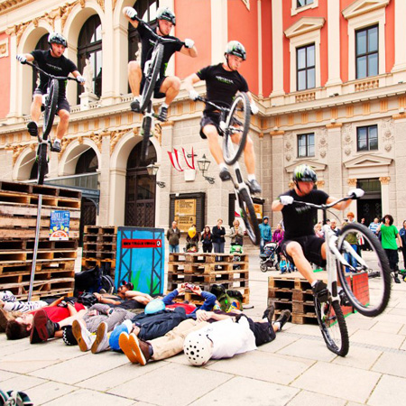 Spectacle de cyclisme extrême