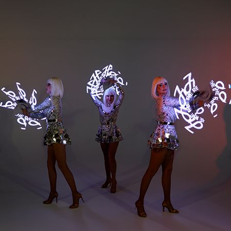 Brandable LED Fan Dancers Dubai