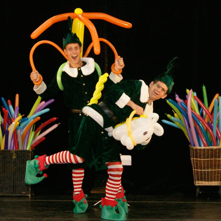 Spectacle de ballons des lutins de Noël