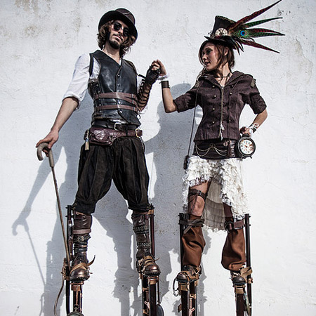 Steampunk Stilt Walkers