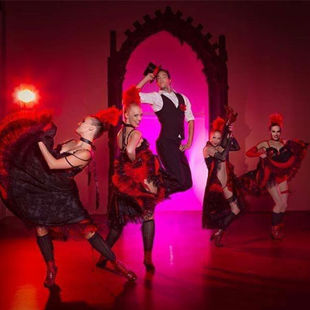 Woman Dancer Dancing French Cancan Stock Photo - Image of indoors