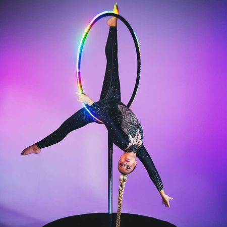 Free Standing LED Aerial Hoop