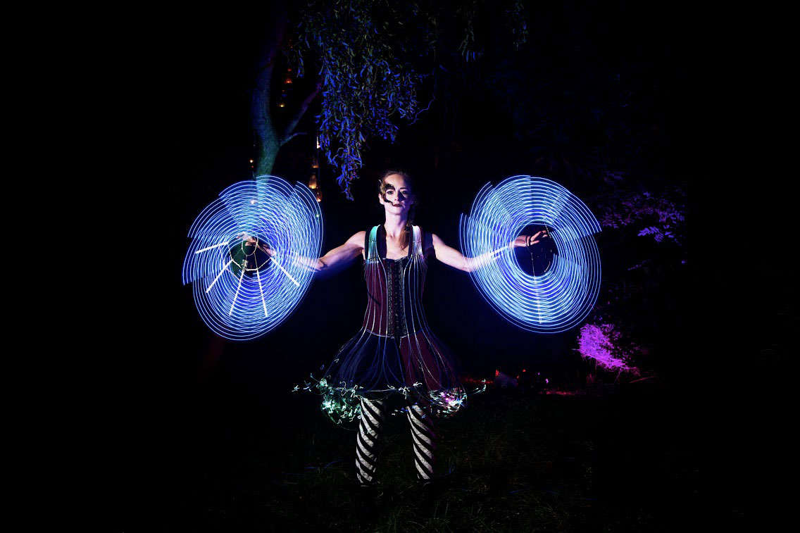 Hire LED Hula Hoops - Freestyle LED Performers | Book LED Juggling Show