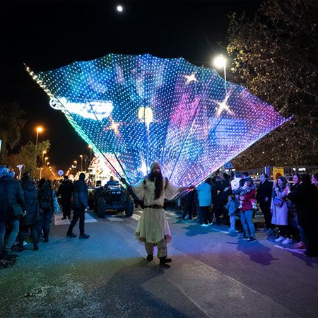 Roaming Giant LED Wings Spain
