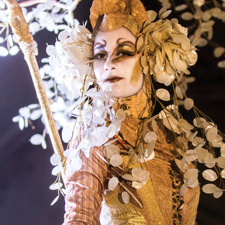 Gold Tree Stilt Walkers