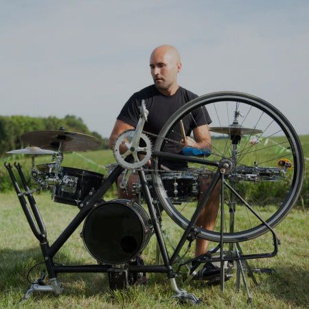 Baterista en Bicicleta