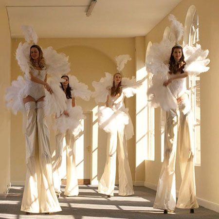 Retro Glamour Stilt Performers