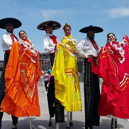 Mexican Folklore Stilt Walkers