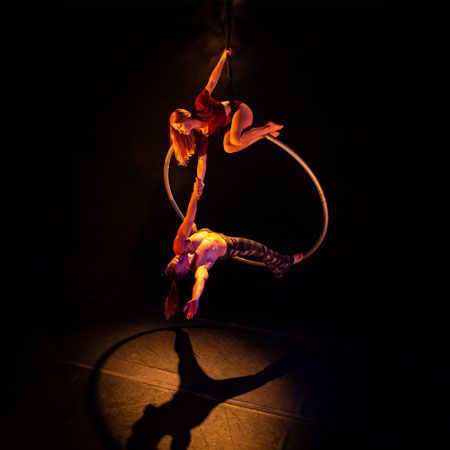 Giant Aerial Hoop Performance