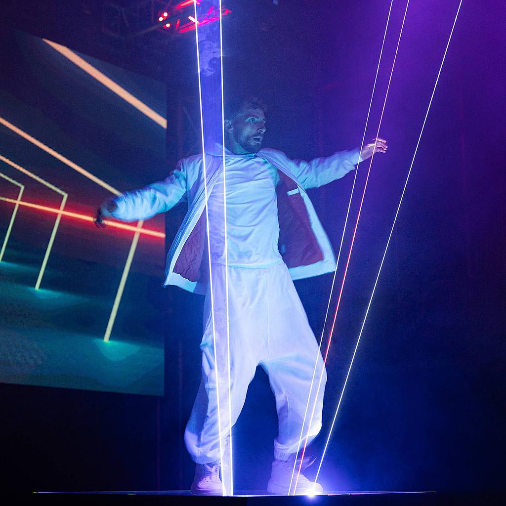 Unternehmens Laser Tanzshow