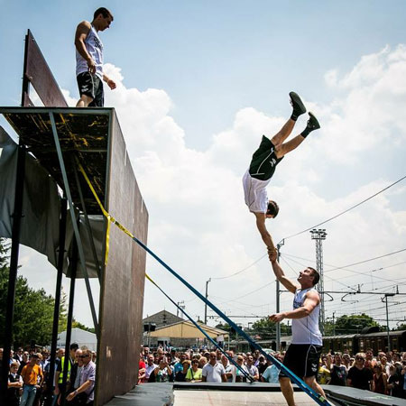 Trampoline Stunt Trio