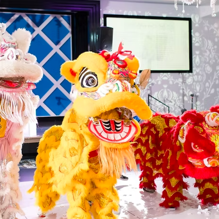 Grupo de Danza del León en Filadelfia