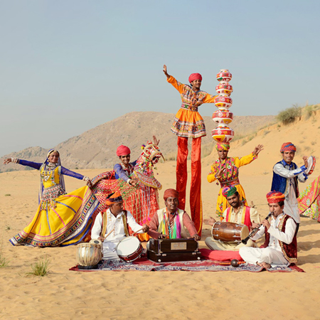 Troupe de circo indio