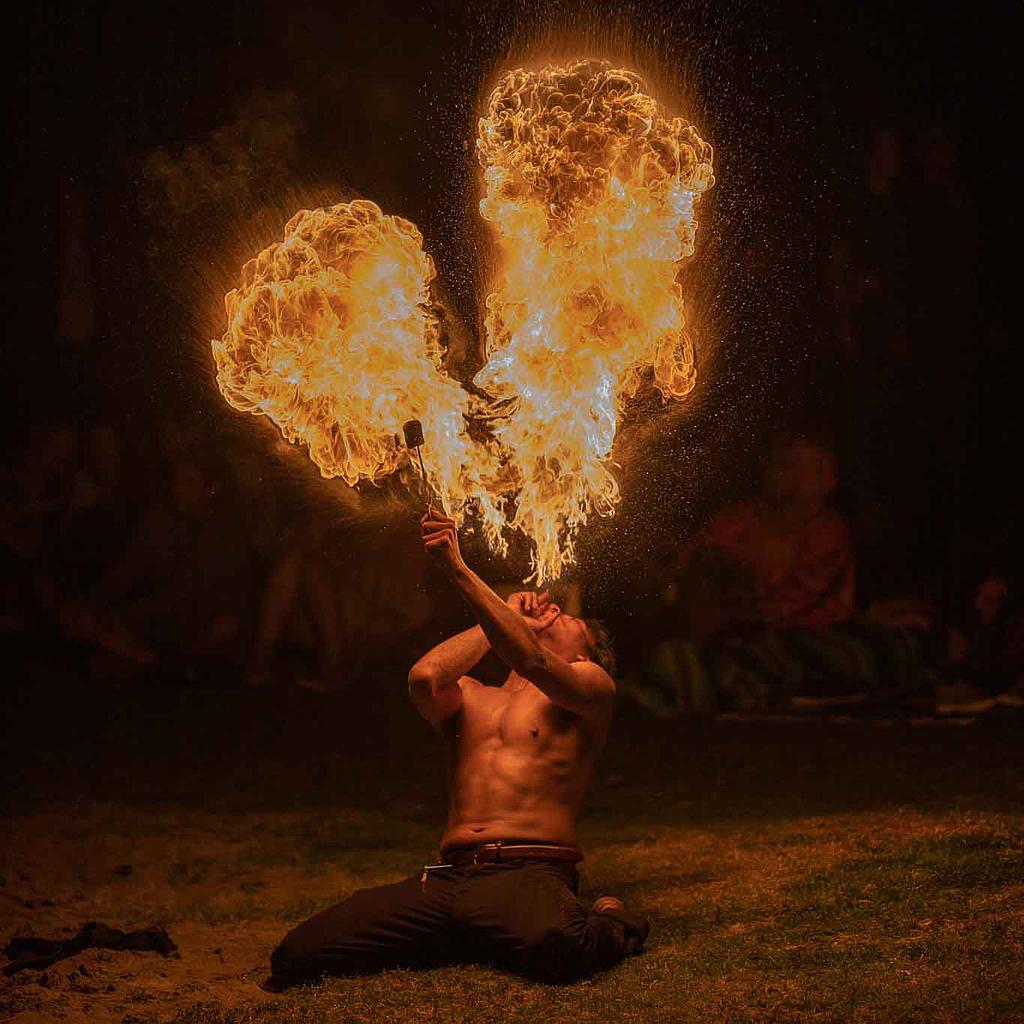 Homme Cracheur de feu LA